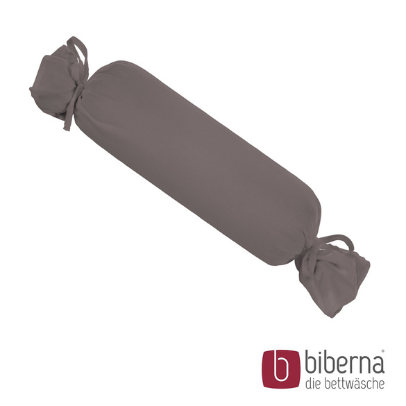 biberna Feinjersey-Nackenrollenbezug Doppelpack silber/grau, 2x 15x40 cm