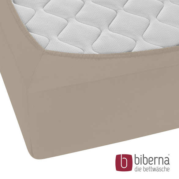 biberna Jersey-Elastic-Boxspring-Spannbetttuch basalt, 1x 90x190 cm - 100x220 cm