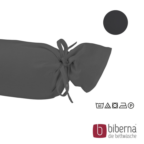 biberna Feinjersey-Nackenrollenbezug Doppelpack titanium, 2x 15x40 cm