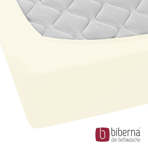 biberna Jersey-Elastic-Boxspring-Spannbetttuch perlmutt, 1x 140x200 cm - 160x220 cm