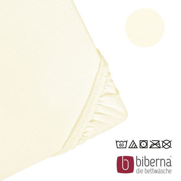 biberna Jersey-Elastic-Boxspring-Spannbetttuch perlmutt, 1x 140x200 cm - 160x220 cm