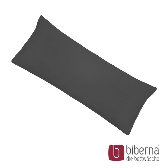 biberna Feinjersey-Kopfkissenbezug Doppelpack titanium, 2x 40x60 cm