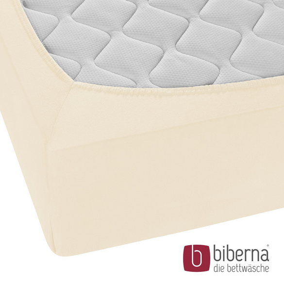 biberna Jersey-Elastic-Boxspring-Spannbetttuch champagner, 1x 140x200 cm - 160x220 cm