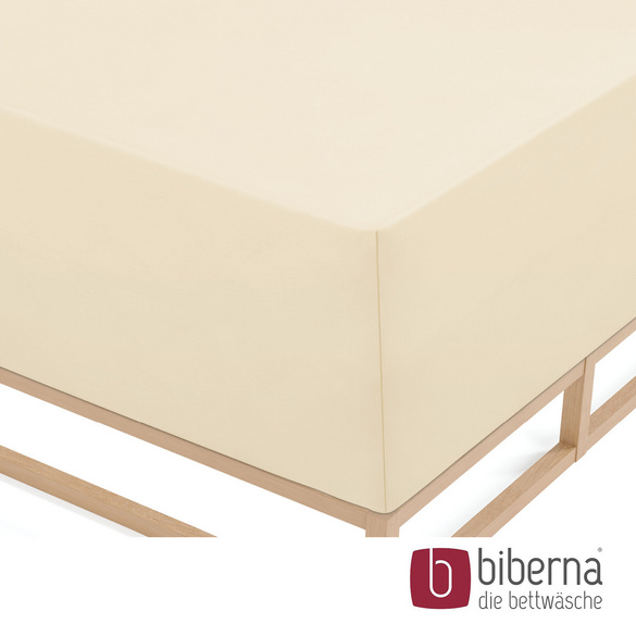 biberna Jersey-Elastic-Boxspring-Spannbetttuch champagner, 1x 90x190 cm - 100x220 cm