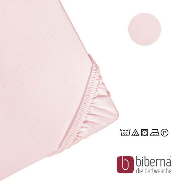 biberna Feinjersey-Spannbetttuch rose, 1x 90x190 cm - 100x200 cm