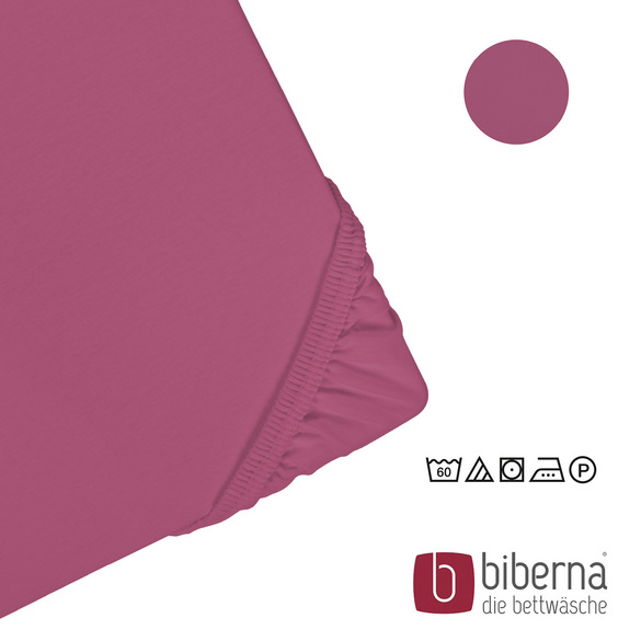 biberna Feinjersey-Spannbetttuch brombeer, 1x 90x190 cm - 100x200 cm