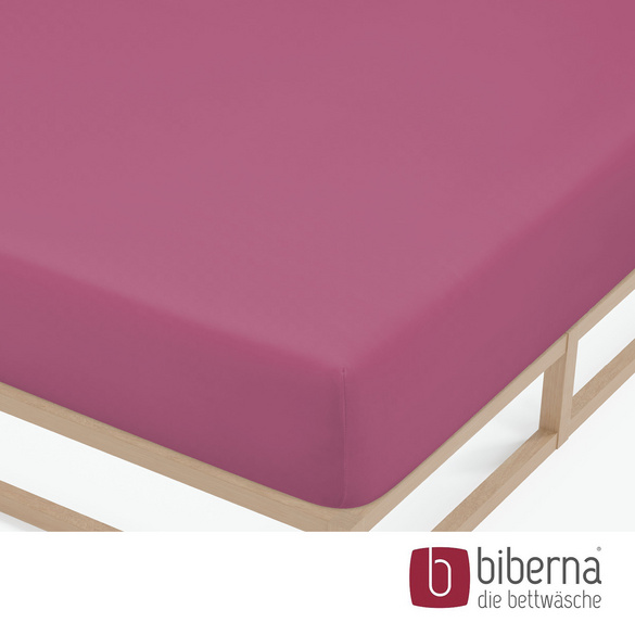 biberna Feinjersey-Spannbetttuch brombeer, 1x 140x200 cm - 160x200 cm