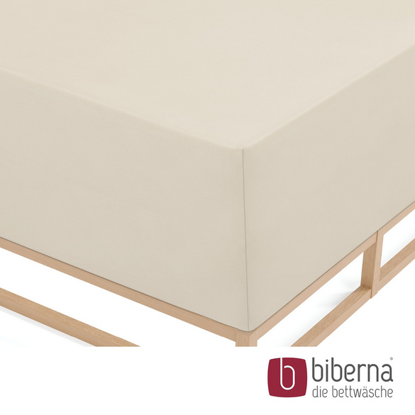 biberna Jersey-Elastic-Boxspring-Spannbetttuch grau, 1x 90x190 cm - 100x220 cm