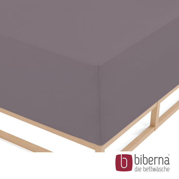 biberna Jersey-Elastic-Boxspring-Spannbetttuch silber/grau, 1x 90x190 cm - 100x220 cm