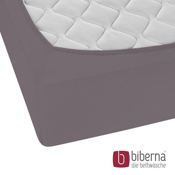 biberna Jersey-Elastic-Boxspring-Spannbetttuch silber/grau, 1x 180x200 cm - 200x220 cm