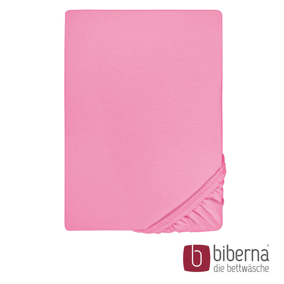 biberna Feinjersey-Spannbetttuch pink, 1x 140x200 cm - 160x200 cm