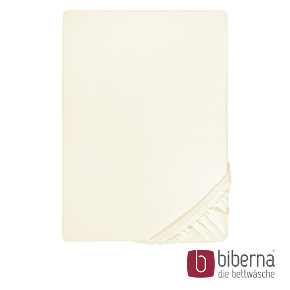 biberna Jersey-Elastic-Spannbetttuch perlmutt, 1x 180x200 cm - 200x220 cm