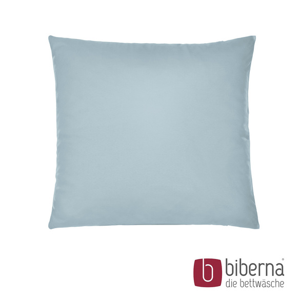 biberna Feinjersey-Kopfkissenbezug Doppelpack taubenblau, 2x 80x80 cm