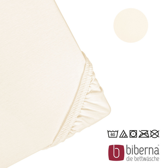 biberna Jersey-Elastic-Spannbetttuch natur, 1x 120x200 cm - 130x220 cm