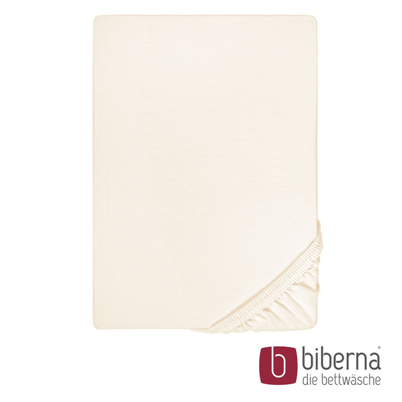 biberna Jersey-Elastic-Spannbetttuch natur, 1x 90x190 cm - 100x220 cm