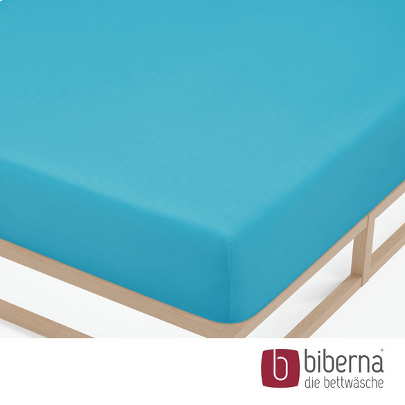 biberna Feinjersey-Spannbetttuch türkis, 1x 140x200 cm - 160x200 cm