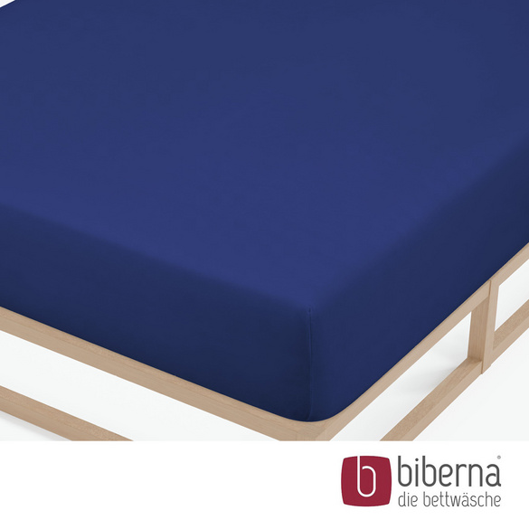 biberna Feinjersey-Spannbetttuch saphir, 1x 140x200 cm - 160x200 cm