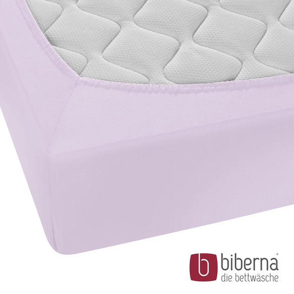 biberna Feinjersey-Spannbetttuch flieder, 1x 140x200 cm - 160x200 cm