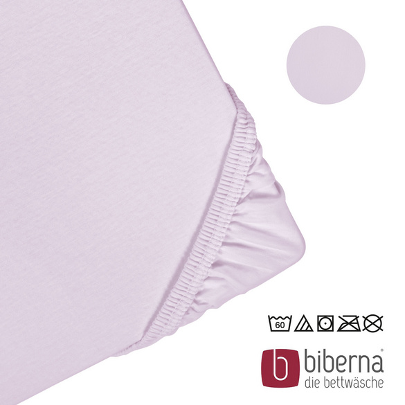 biberna Feinjersey-Spannbetttuch flieder, 1x 60x120 cm - 70x140 cm