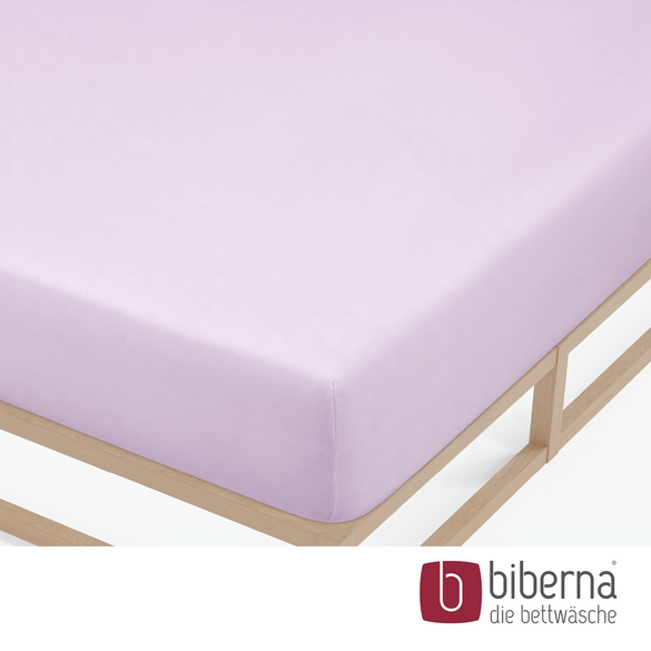 biberna Feinjersey-Spannbetttuch flieder, 1x 180x200 cm - 200x200 cm