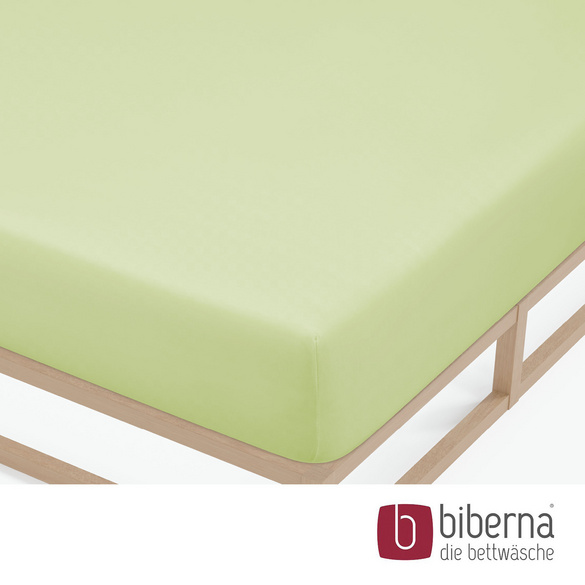 biberna Feinjersey-Spannbetttuch pistaziengrün, 1x 140x200 cm - 160x200 cm