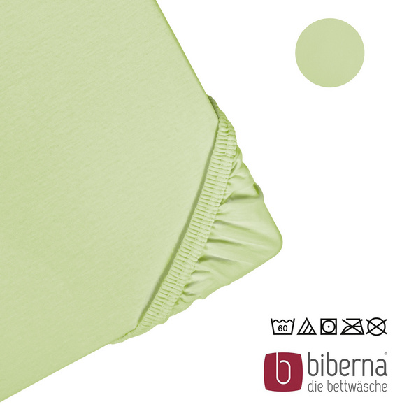 biberna Feinjersey-Spannbetttuch pistaziengrün, 1x 140x200 cm - 160x200 cm