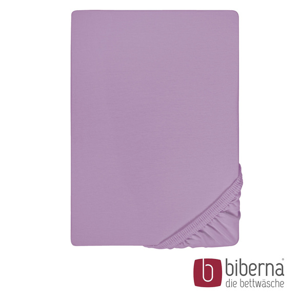 biberna Feinjersey-Spannbetttuch viola, 1x 180x200 cm - 200x200 cm