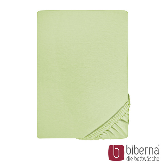 biberna Feinjersey-Spannbetttuch pistaziengrün, 1x 180x200 cm - 200x200 cm