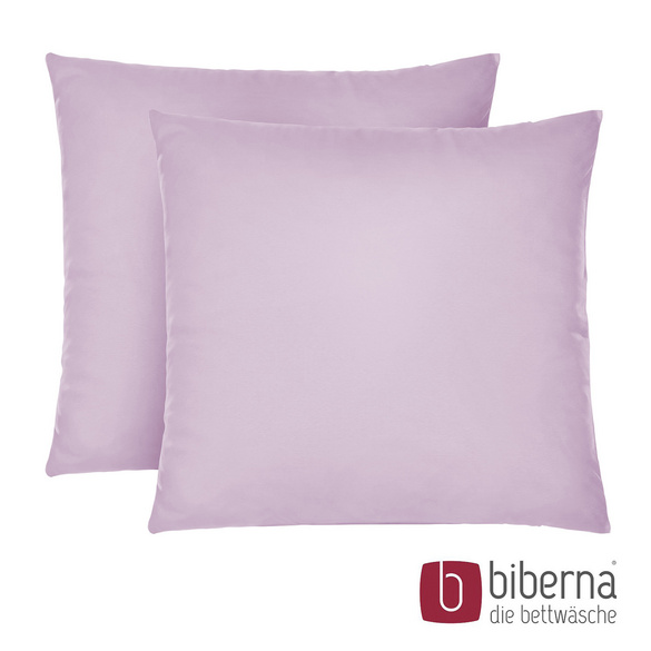 biberna Feinjersey-Kopfkissenbezug Doppelpack viola, 2x 80x80 cm