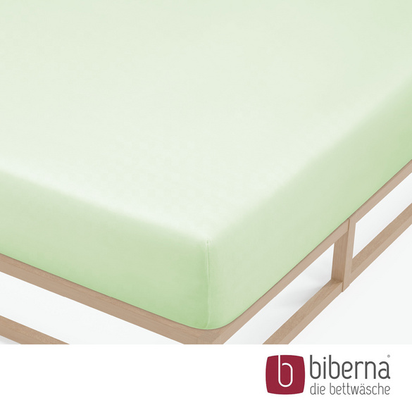 biberna Feinjersey-Spannbetttuch mint, 1x 180x200 cm - 200x200 cm