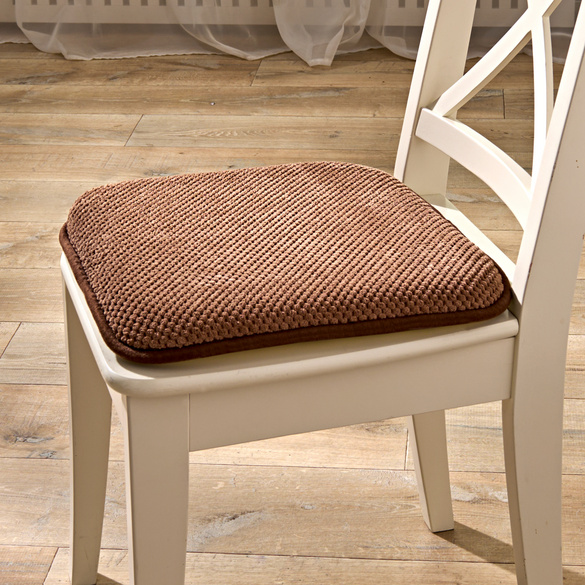 Sitzkissen mit rutschfester Unterseite braun 2er-Set Eldo