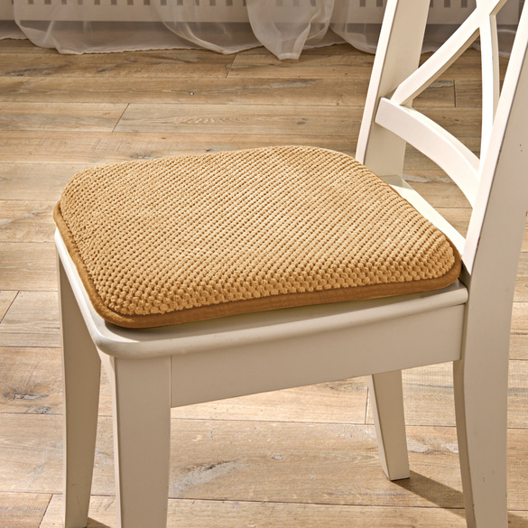 Sitzkissen mit rutschfester Unterseite beige 2er-Set Eldo