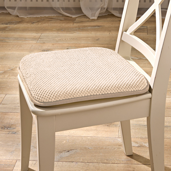 Sitzkissen mit rutschfester Unterseite weiß 2er-Set Eldo