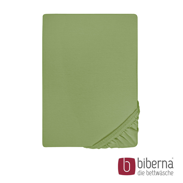 biberna Feinjersey-Spannbetttuch fichte, 1x 90x190 cm - 100x200 cm