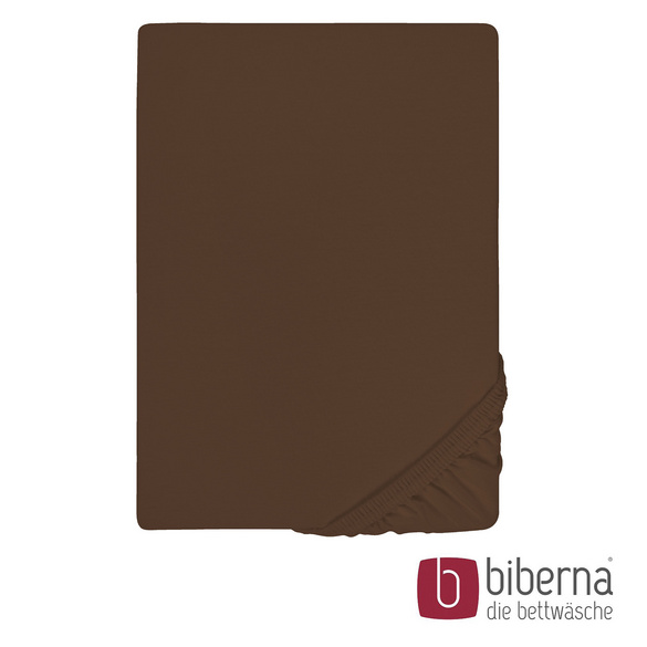 biberna Jersey-Elastic-Spannbetttuch topas / mocca, 1x 180x200 cm - 200x220 cm