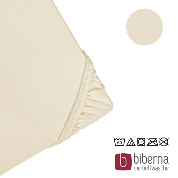 biberna Jersey-Elastic-Spannbetttuch kitt, 1x 140x200 cm - 160x220 cm