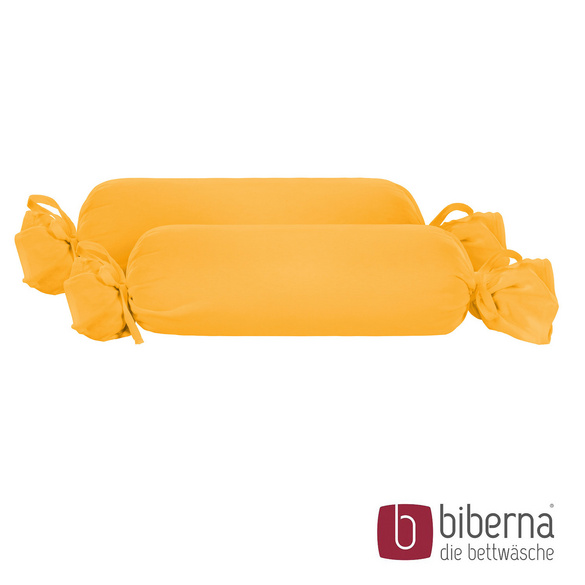 biberna Feinjersey-Nackenrollenbezug Doppelpack honig, 2x 15x40 cm