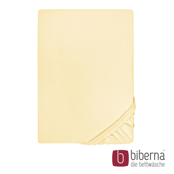 biberna Feinjersey-Spannbetttuch gelb, 1x 140x200 cm - 160x200 cm