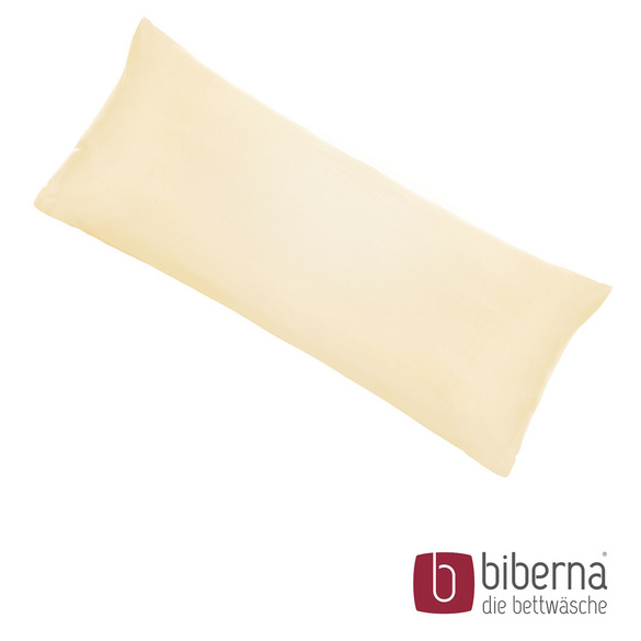 biberna Feinjersey-Kopfkissenbezug Doppelpack gelb, 2x 40x60 cm