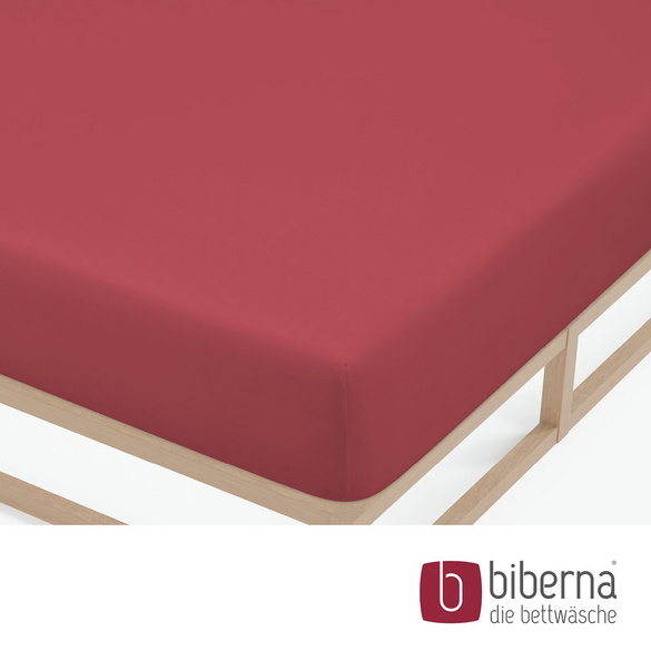 biberna Feinjersey-Spannbetttuch rost, 1x 180x200 cm - 200x200 cm