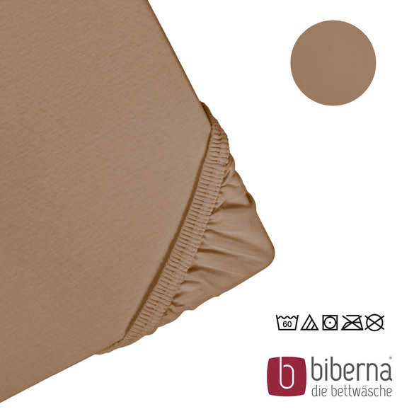 biberna Feinjersey-Spannbetttuch macchiato, 1x 90x190 cm - 100x200 cm