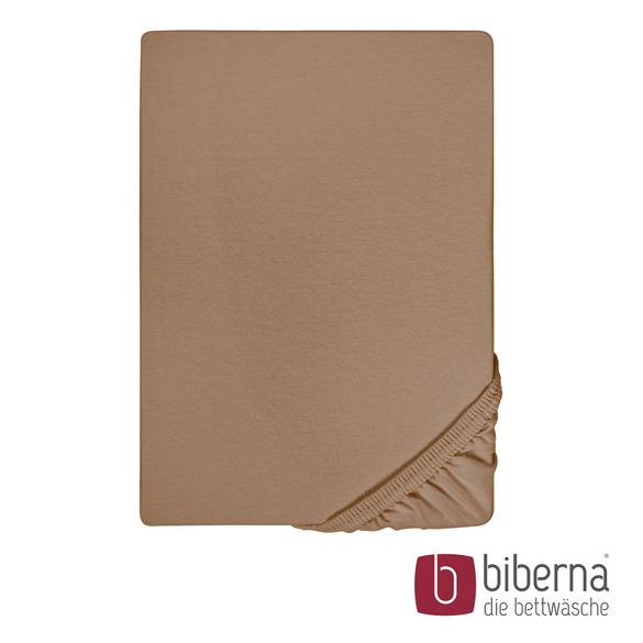 biberna Feinjersey-Spannbetttuch macchiato, 1x 180x200 cm - 200x200 cm