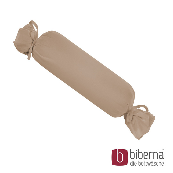 biberna Feinjersey-Nackenrollenbezug Doppelpack macchiato, 2x 15x40 cm