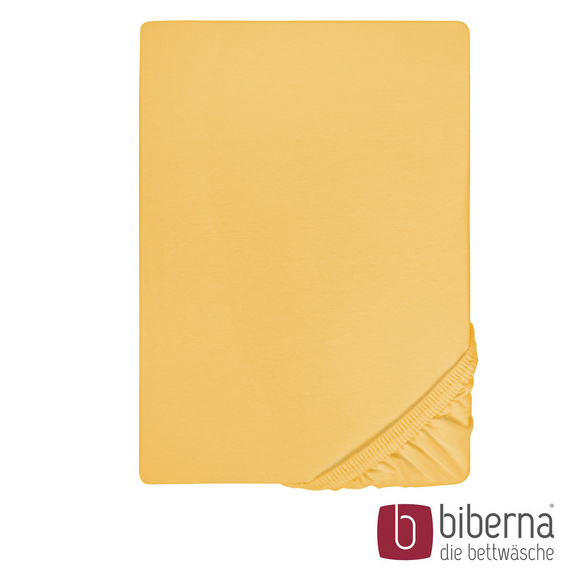 biberna Jersey-Elastic-Spannbetttuch honig, 1x 120x200 cm - 130x220 cm