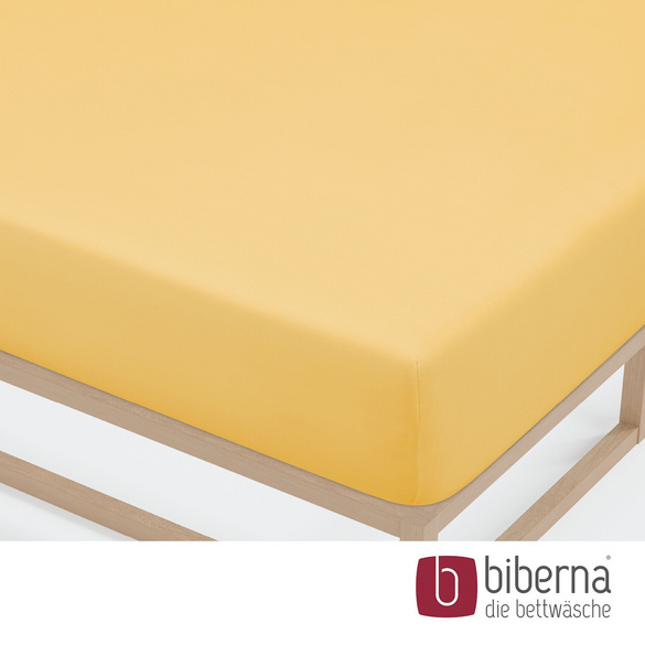 biberna Jersey-Elastic-Spannbetttuch honig, 1x 120x200 cm - 130x220 cm