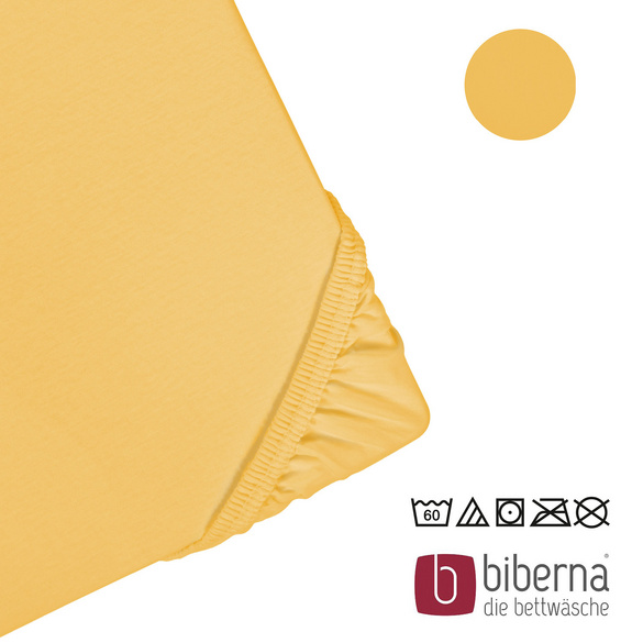 biberna Jersey-Elastic-Spannbetttuch honig, 1x 140x200 cm - 160x220 cm