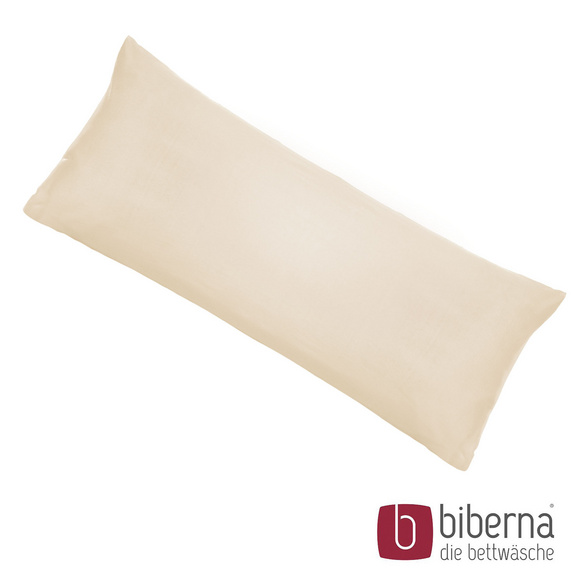 biberna Feinjersey-Kopfkissenbezug Doppelpack kitt, 2x 40x60 cm