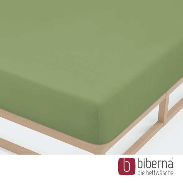 biberna Jersey-Elastic-Spannbetttuch fichte, 1x 90x190 cm - 100x220 cm