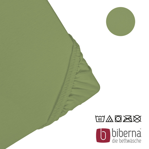 biberna Jersey-Elastic-Spannbetttuch fichte, 1x 180x200 cm - 200x220 cm