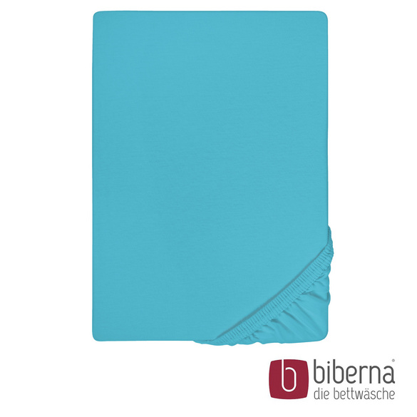 biberna Jersey-Elastic-Spannbetttuch türkis, 1x 120x200 cm - 130x220 cm